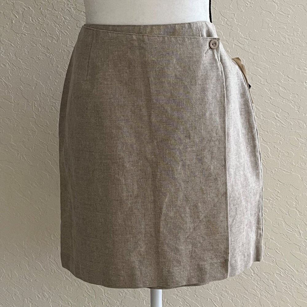 Liz Claiborne LizSport Skirt Size 10 Sand Wrap Mini Vintage Deadstock with Tags